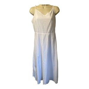 GAP white Sleeveless Midi Dress